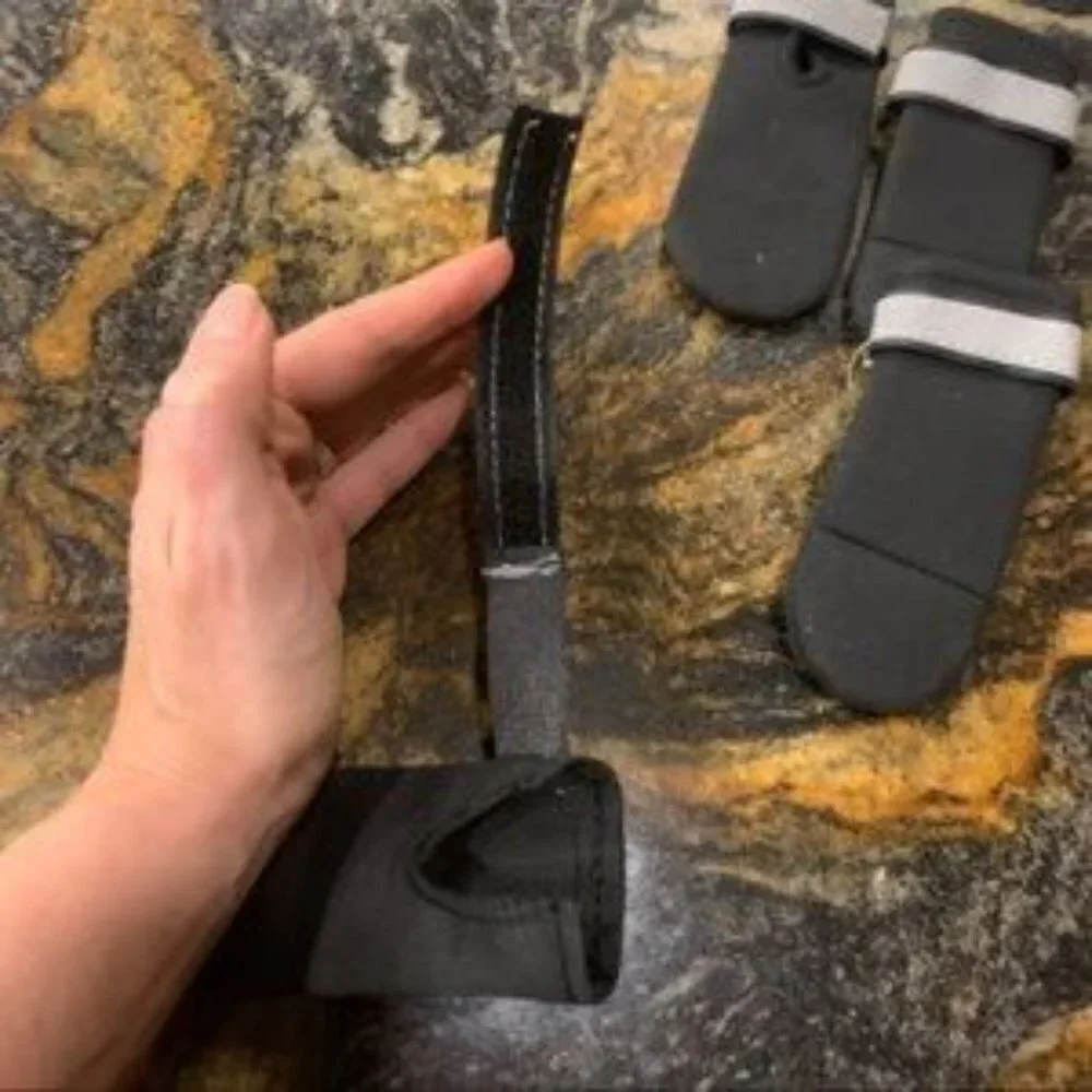 🛍3/$20 Dog Black Velcro Boots
